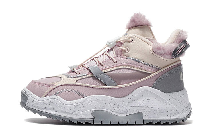 Li-Ning YOUNG Li Ning YOUNG LiNing Li Ning, Fleece Lined Mid Top, Grade School Slip Resistant Cushioning Abrasion Resistant Thermal