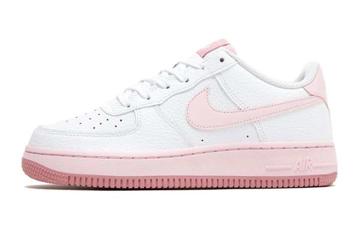 Nike Nike Air Force 1 Pink Bottom Leather Low top Skateboard Shoes White Pink Unisex
