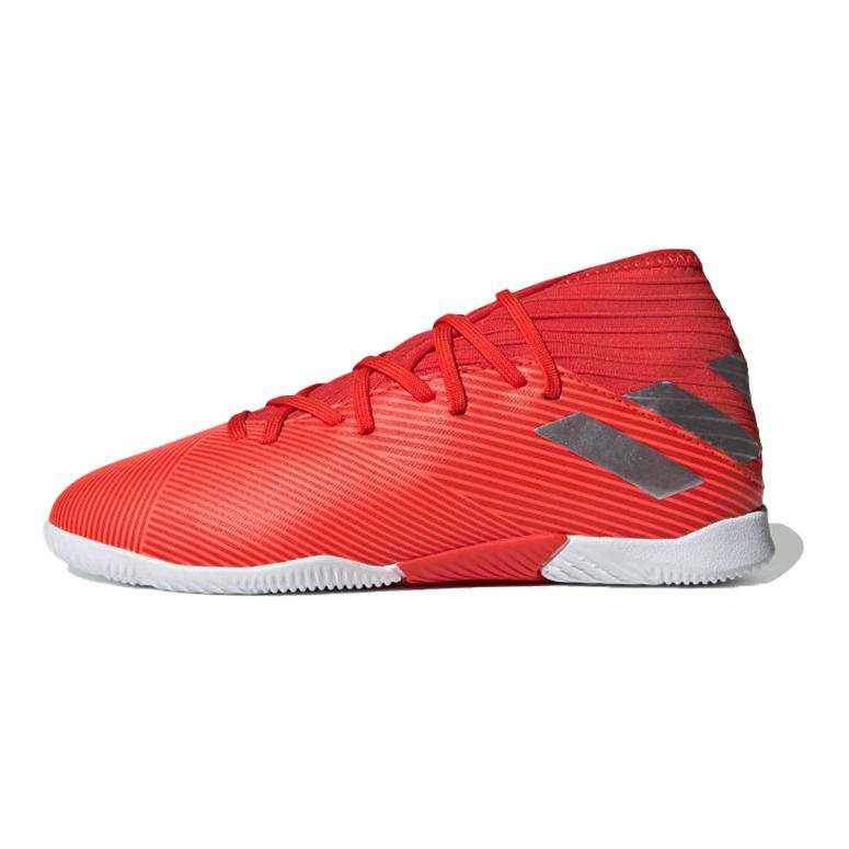 Adidas Adidas Nemeziz 19.3 Indoor J Breathable Mid top Kids' Soccer Shoes Red Gray Teenagers