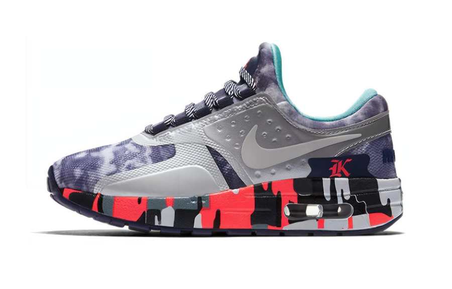 Nike Nike Air Max Zero Kids Lifestyle Shoes Gray Red Black Children Aged 3 7 Years Old