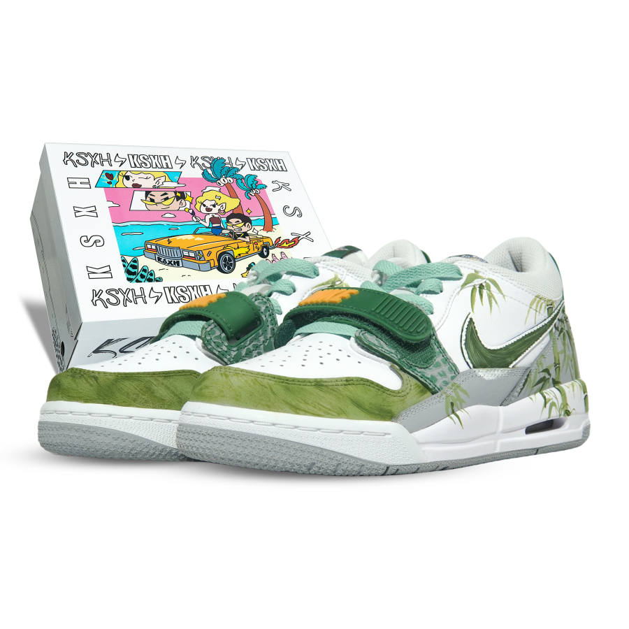 Jordan Jordan Legacy 312 Cushioning, Wear Resistant Low top Children's Basketball Shoes Light Green Teenagers