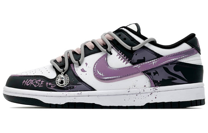Nike Nike Dunk Cloud Horse Racing Leather Abrasion Resistant Abrasion Resistant Low top Kids' Skateboarding Shoes