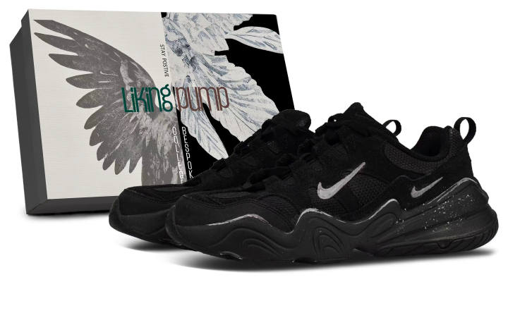 Nike Nike Synthetic Leather Slip Resistant Low top Vintage Basketball Shoes Unisex Black White
