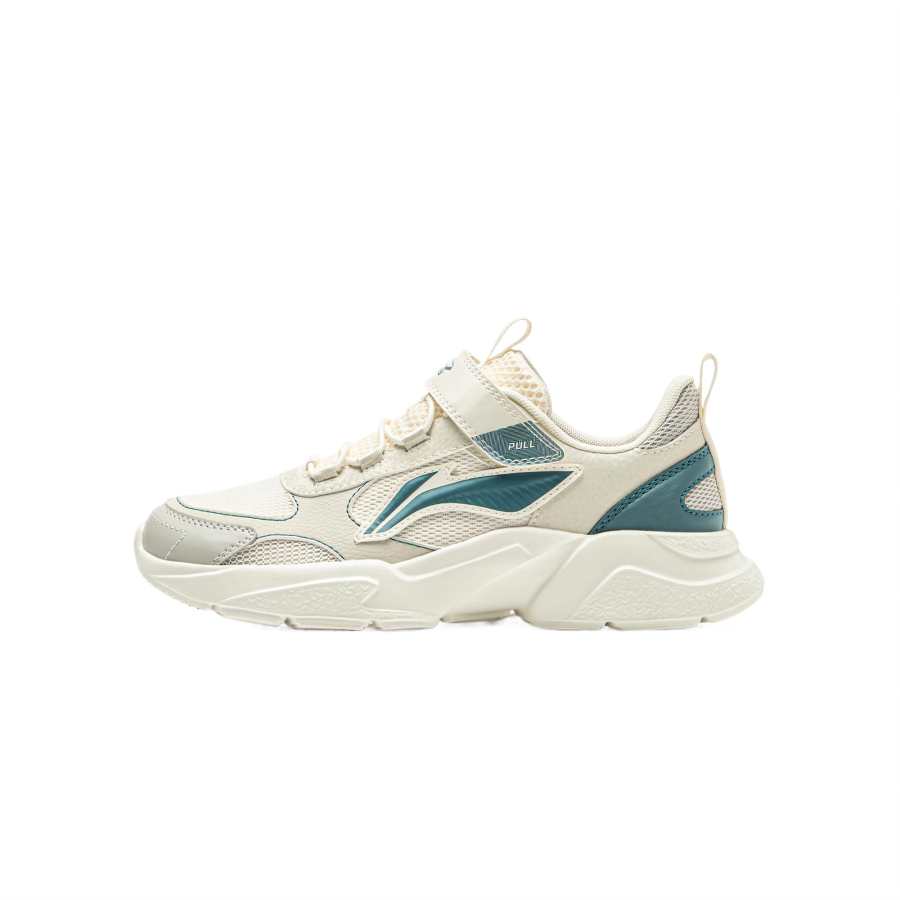 Li-Ning YOUNG Li Ning YOUNG Sportlife Synthetic Leather Low top Casual Shoes Ecru/Dark Aqua Green Unisex