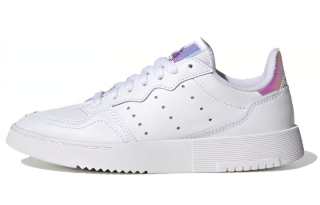 Adidas Originals Super Court J Slip Resistant Slip Resistant Low top Kids' Skateboarding Shoes White Purple Pink