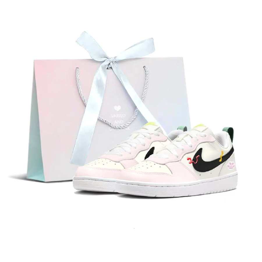 Nike Nike Court Borough Cheeses Berry, Shopping Bag Slip Resistant Cushioning Abrasion Resistant Low top