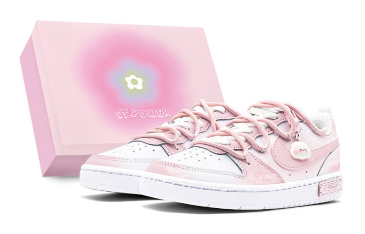 Nike Nike Court Borough Cloud Cotton Candy Slip Resistant Abrasion Resistant Slip Resistant Abrasion Resistant Low top