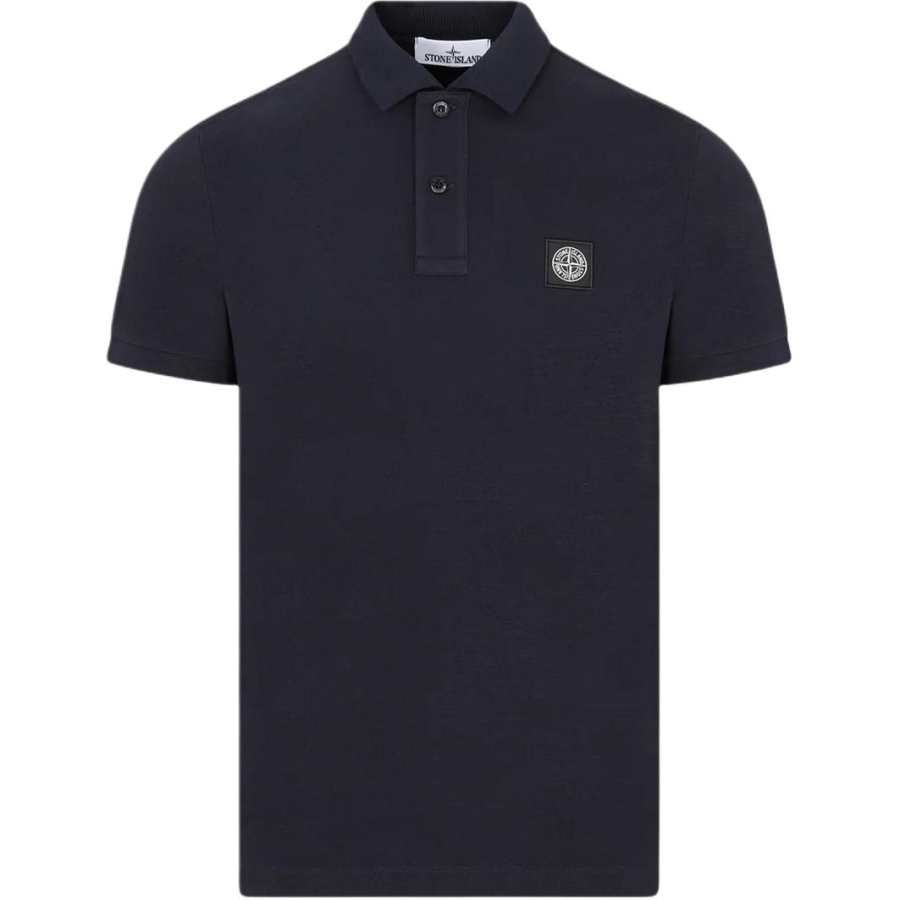 Stone Island Compass-badge piqué polo shirt