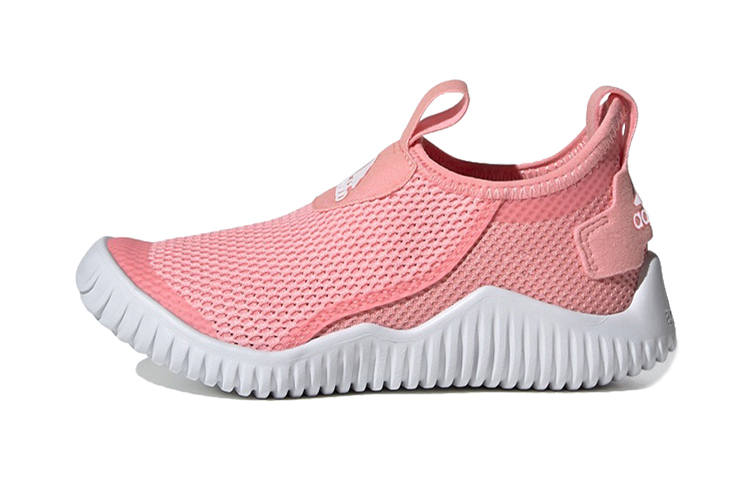 Adidas Adidas Rapidazen S Rdy C Mesh Slip Resistant Anti Kick Low top Kids' Running Shoes Pink White
