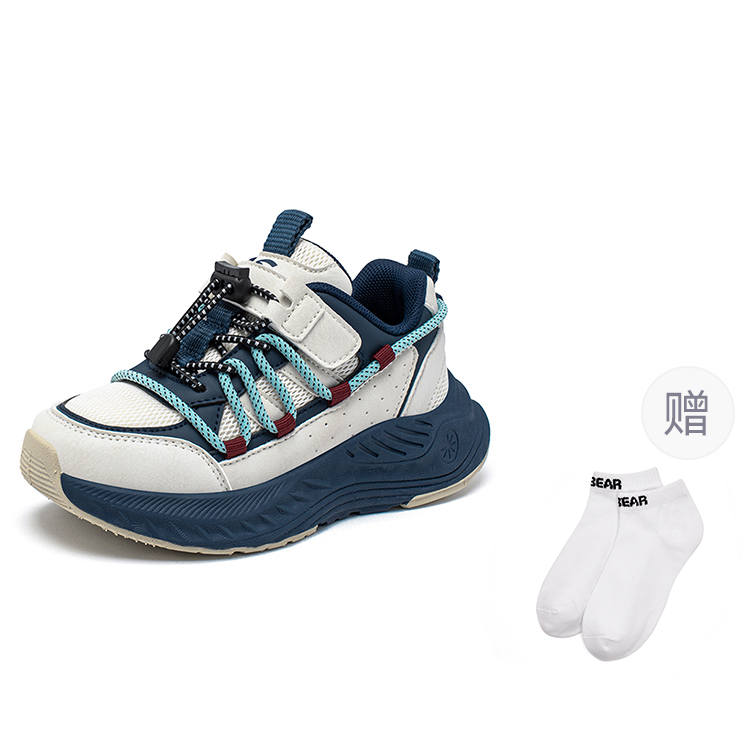 HOBIBEAR Synthetic Leather, Textile Kids Lifestyle Shoes Gray Blue Kids'