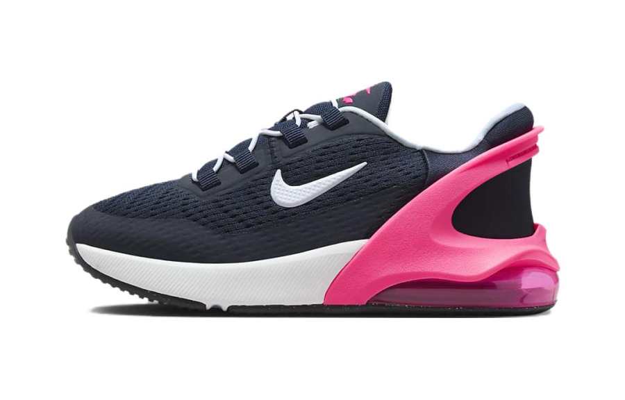 Nike Nike Air Max 270 Cushioning Abrasion Resistant Cushioning, Wear Resistant Low top Kids' Running Shoes Black Pink
