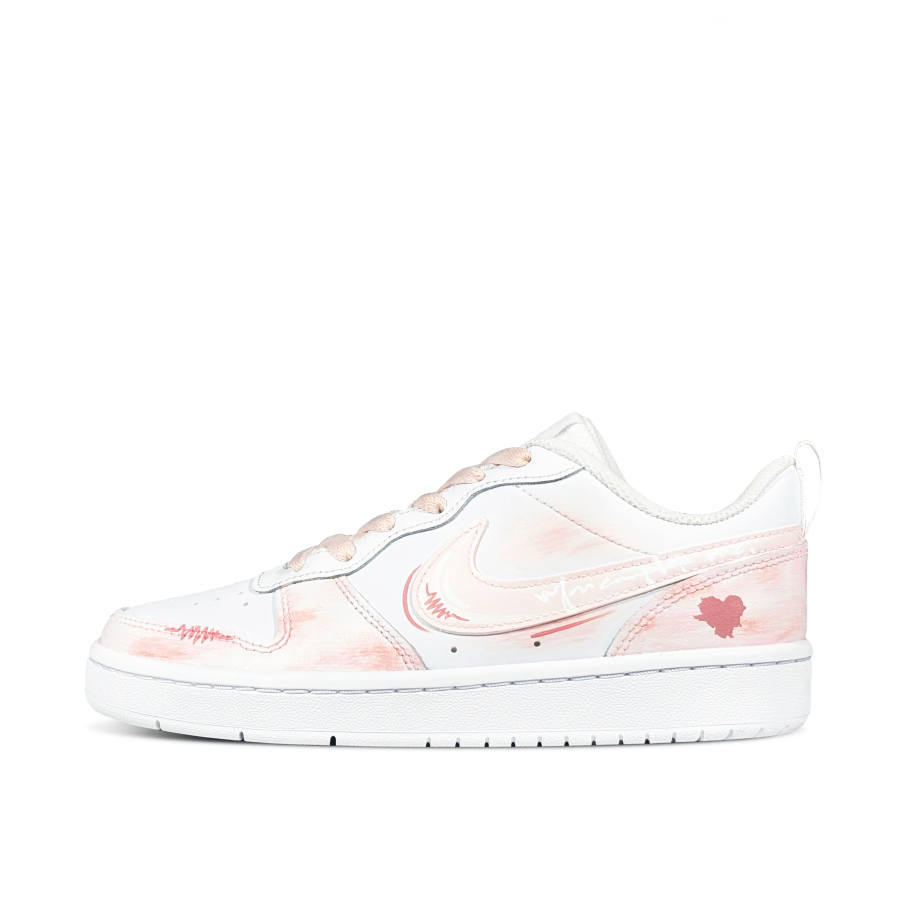 Nike Nike Court Borough Butter Heart Low top Kids' Skateboarding Shoes Pink White Teenagers
