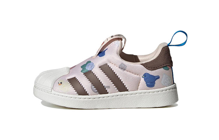 Adidas Originals LEGO x Adidas Originals 360 Abrasion Resistant Low top Skateboard Shoes Pink White Brown Infant And Toddler