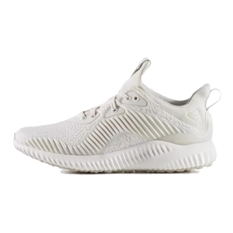 Adidas Adidas AlphaBounce Slip Resistant Anti Kick Abrasion Resistant Low top Kids' Running Shoes White Teenagers