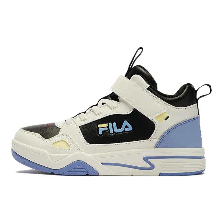 FILA KIDS Slip Resistant Abrasion Resistant Low top Kids' Skateboarding Shoes Black White Kids'