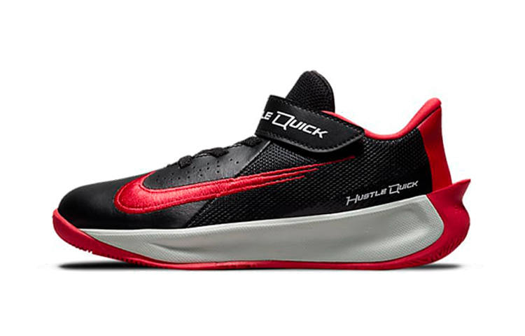 Nike Nike Team Hustle Quick 3 Vintage Low top Children's Basketball Shoes Black Red Children Aged 3 7 Years Old