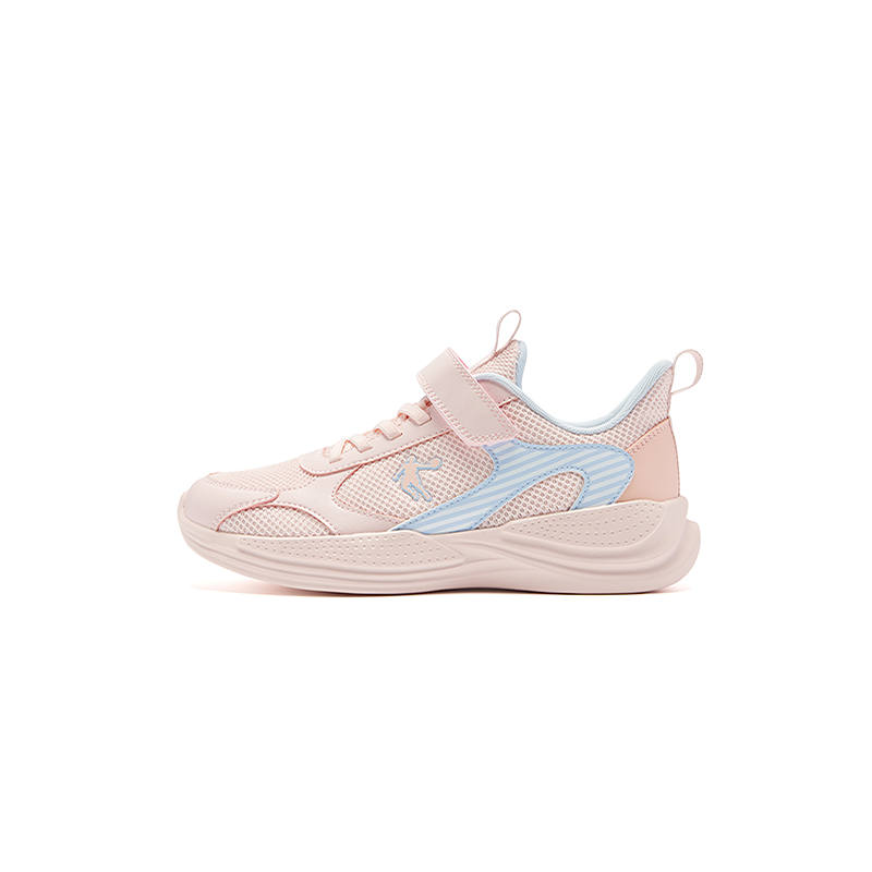 QIAODAN Synthetic Leather, Textile Low top Running Shoes Cloud Pink/Serene Pink Teenagers