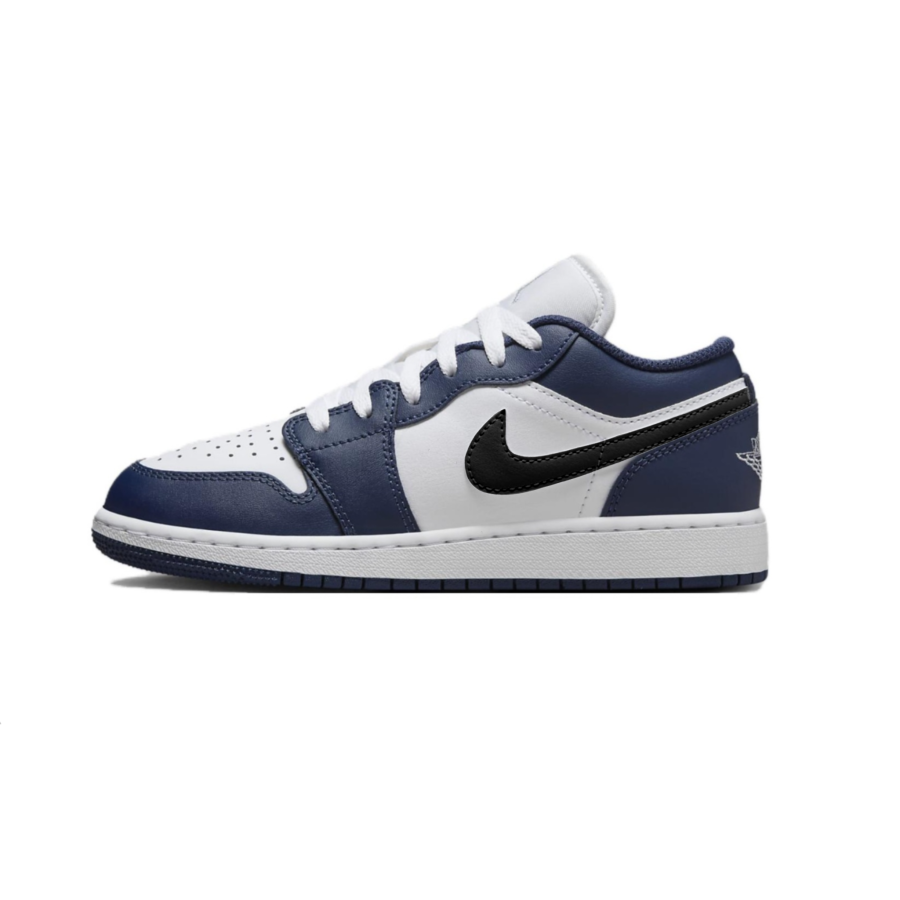 Jordan Jordan Air Jordan 1 Cushioning Low top Children's Basketball Shoes Blue Black Teenagers