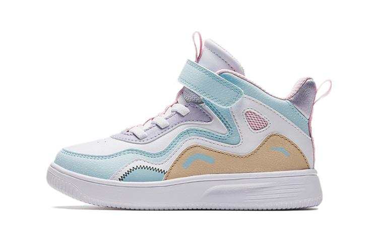 Antakids Anta Slip Resistant And Breathable Slip Resistant And Breathable Mid top Kids' Skateboarding Shoes Blue White