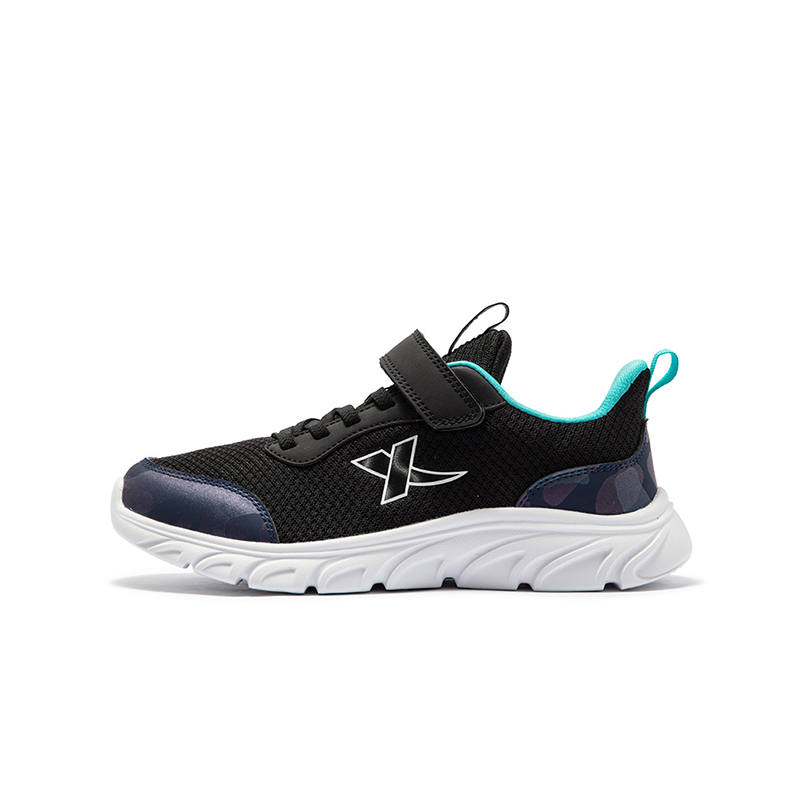 XTEP Slip Resistant, Abrasion Resistant, Breathable Low top Running Shoes Black 33 40 Kids'