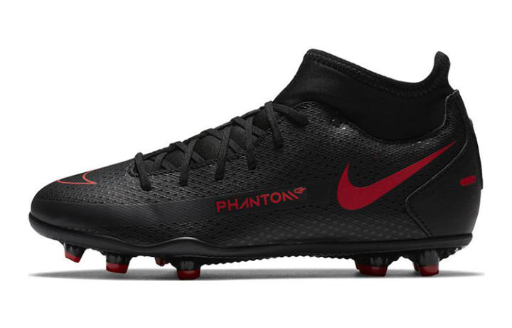 Nike Nike Phantom GT Slip Resistant Cushioning Mid top Kids' Soccer Shoes Black Red Kids'