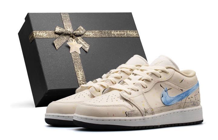 Jordan Jordan Air Jordan 1 Lark Dream Leather Slip Resistant Cushioning Abrasion Resistant