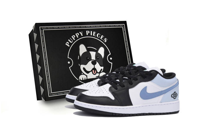 Jordan Jordan Air Jordan 1 Low top Kids' Skateboarding Shoes Black Blue Teenagers