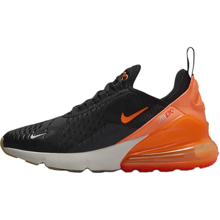 Nike Nike Air Max 270 Low top Casual Shoes Black Orange Unisex