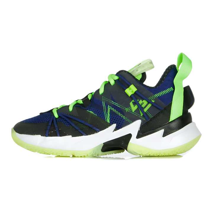 Jordan Jordan Why Not Zer0.3 Slip Resistant Cushioning Abrasion Resistant Low top Basketball Shoes Black Blue Green Unisex