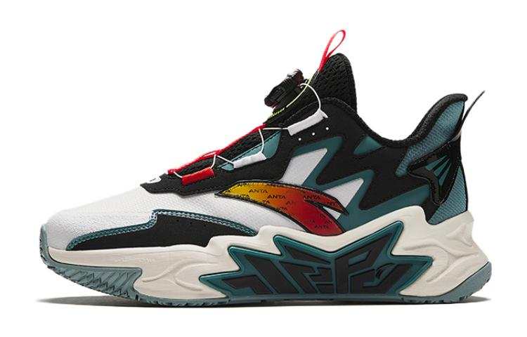 Antakids Cement Killer Versatile High top Basketball Shoes White Black Green Teenagers