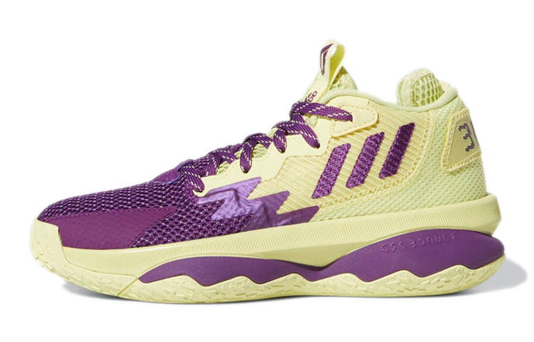 Adidas Adidas D Lillard 8 Slip Resistant Abrasion Resistant Low top Performance Basketball Shoes Purple