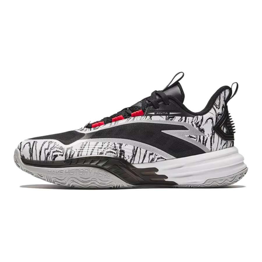 Antakids Anti Aging Fabric Low top Basketball Shoes Black White Teenagers