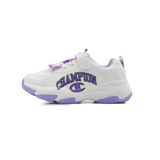 Champion Kids Synthetic Leather Comfortable Kids Lifestyle Shoes White Purple Kids'
