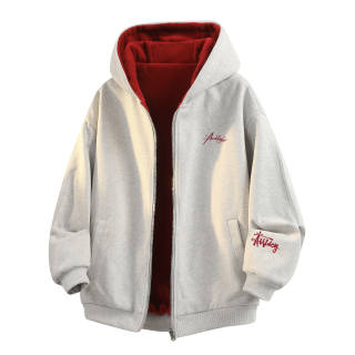 AULDEY Sweatshirts Unisex Hooded Thickened Cardigan