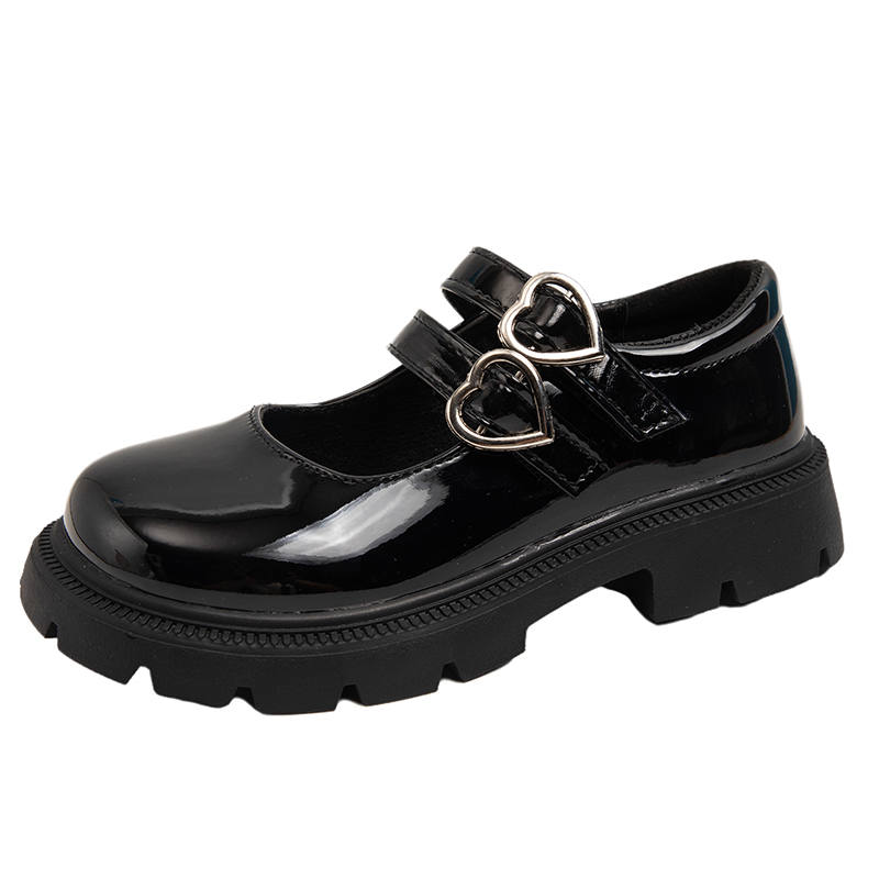 MUMUTU Slip Resistant, Abrasion Resistant, Breathable Kids' Leather Shoes Black Kids'
