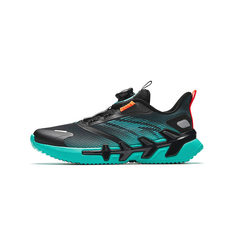 Antakids Gongsu Fabric Low top Running Shoes Black Green Teenagers