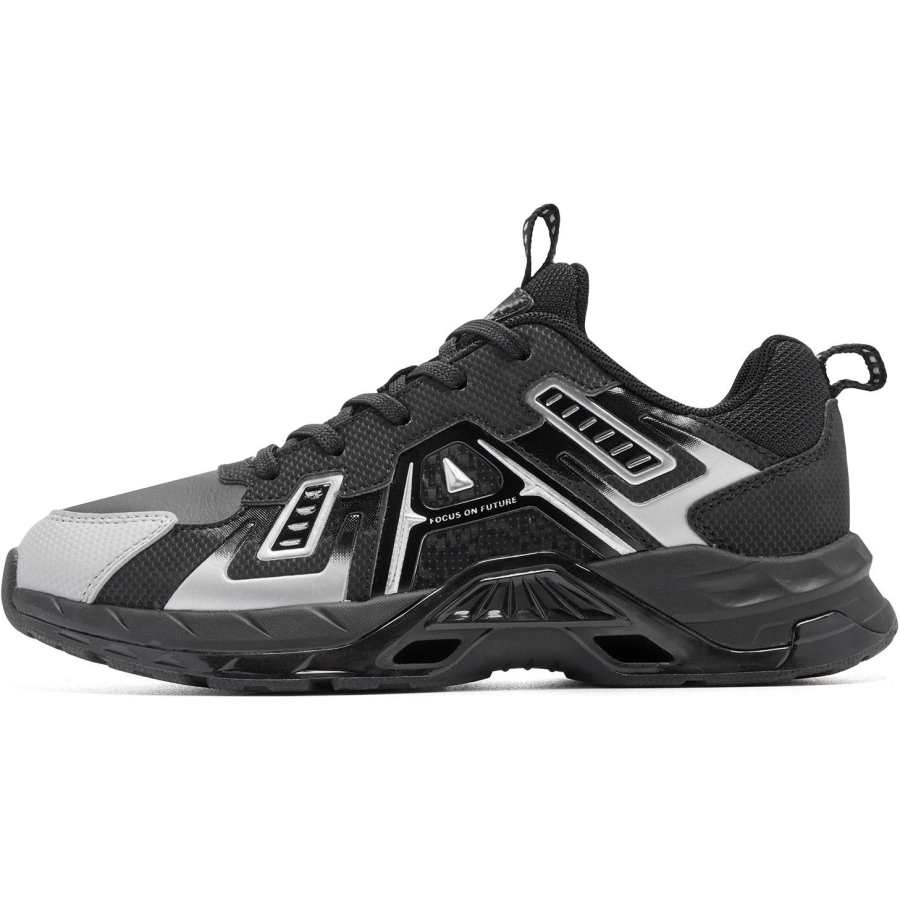 QIAODAN Low top Casual Shoes Black Silver Teenagers