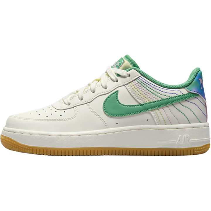 Nike Nike Air Force 1 Leather Low top Skateboard Shoes White Pink Blue Unisex