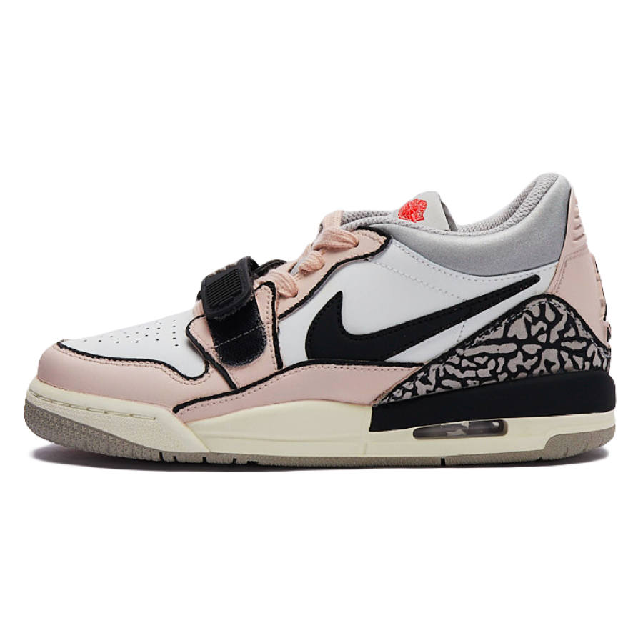 Jordan Jordan Legacy 312 Slip Resistant Low top Children's Basketball Shoes Pink Teenagers