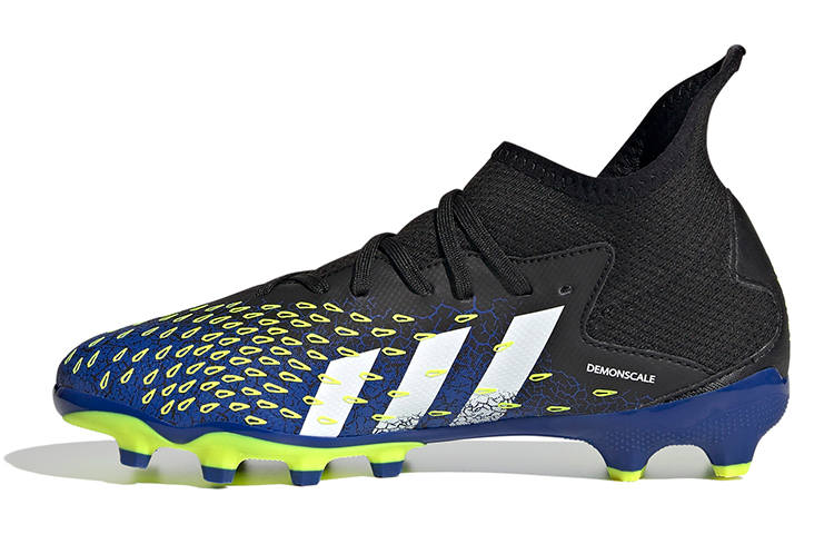 Adidas Adidas PREDATOR Slip Resistant Mid top Kids' Soccer Shoes Black Blue Green Kids'