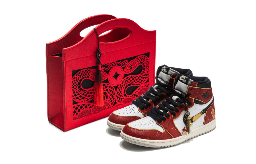 Jordan Jordan Air Jordan 1 Leather Cushioning High top Children's Basketball Shoes Red Teenagers