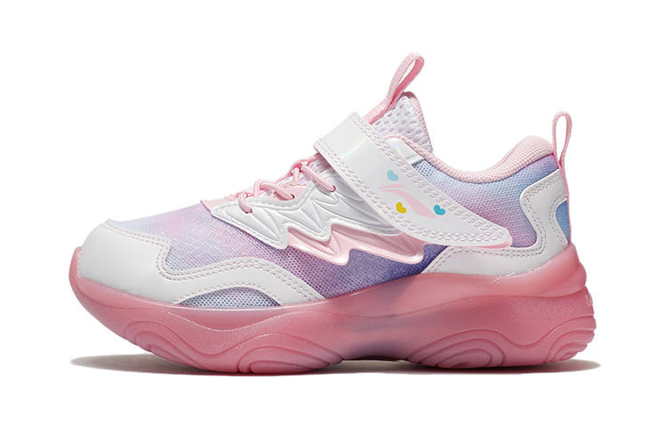 Li-Ning YOUNG LINING YOUNG Slip Resistant Cushioning Abrasion Resistant Low Top Kids Lifestyle Shoes Pink Children Aged 3 7 Years Old
