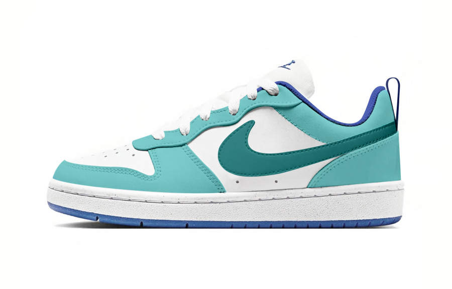 Nike Nike Court Borough Slip Resistant Abrasion Resistant Low top Kids' Skateboarding Shoes Green Teenagers