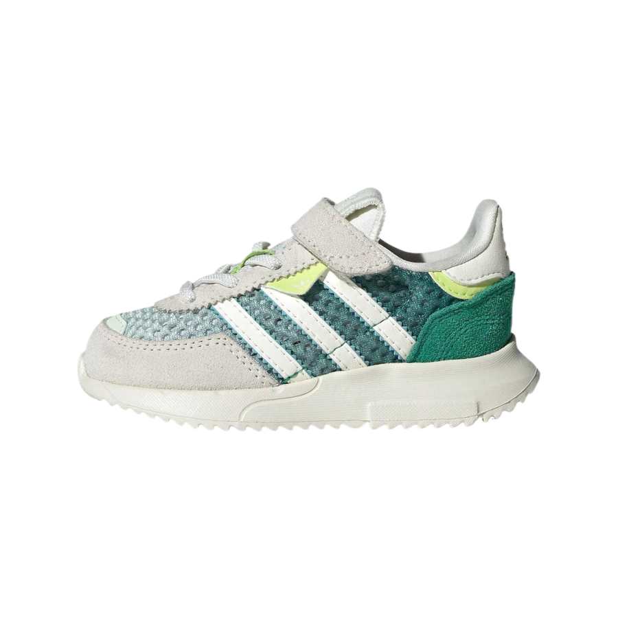 Adidas Originals Retropy F2 Fabric Abrasion Resistant Low top Toddler Shoes Green White Infant And Toddler
