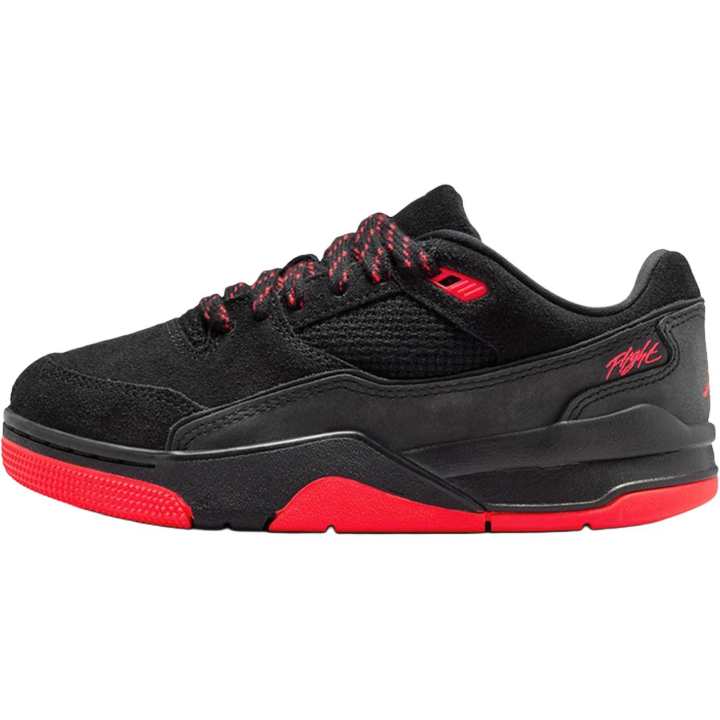 Jordan Jordan Flight Low top Basketball Shoes Black Red Unisex