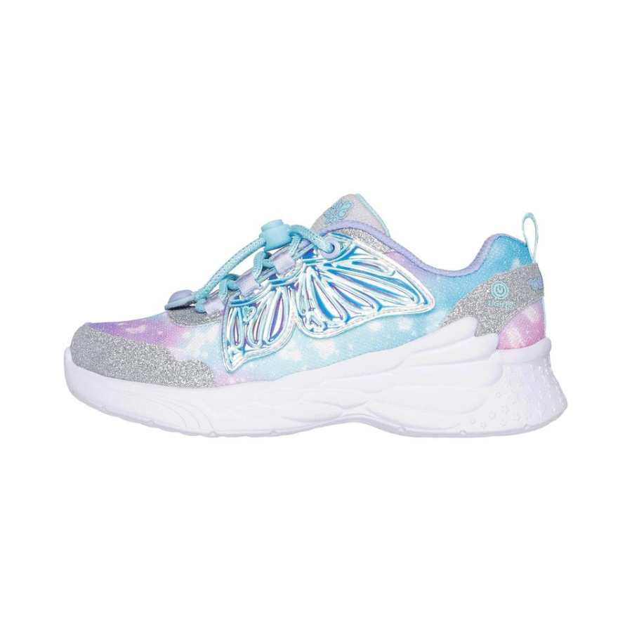 Skechers Abrasion Resistant Cushioning Abrasion Resistant Cushioning Low top Kids Lifestyle Shoes Blue Purple