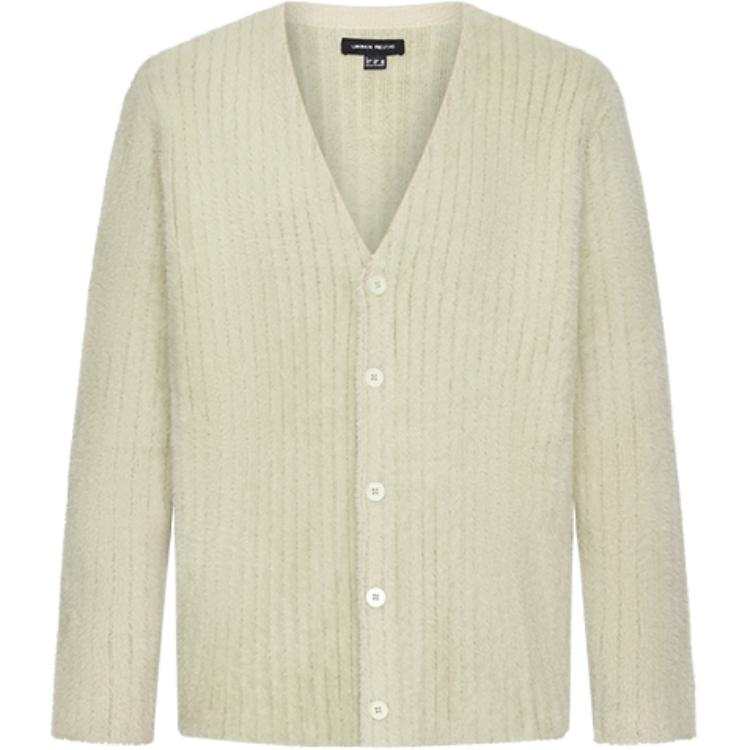 URBAN REVIVO Knitwear Men's V Neck Moderate Cardigan