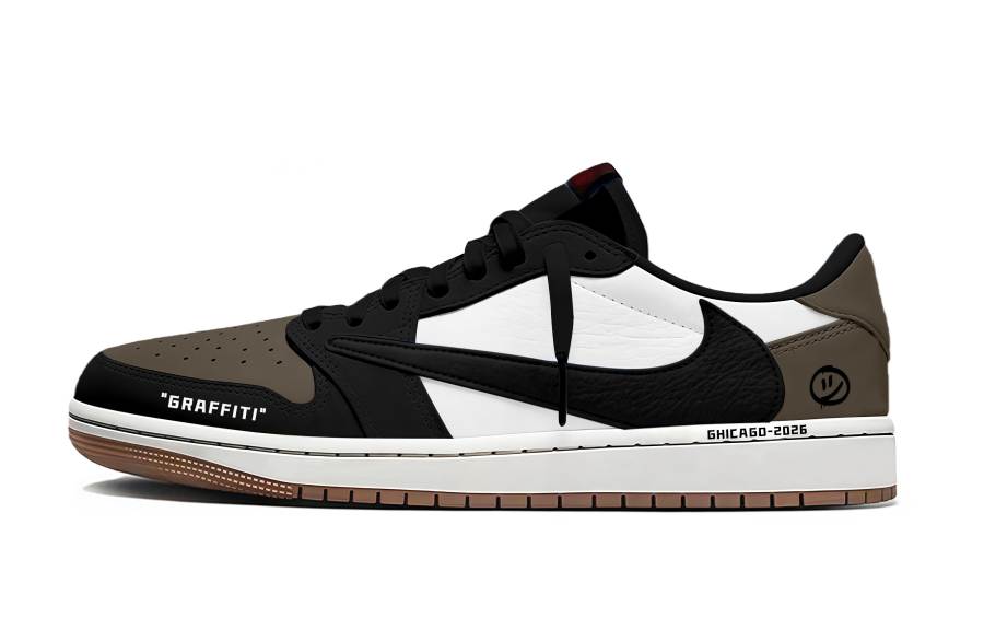 Jordan Travis Scott x Jordan Air Jordan 1 Travis Scott X AJ1 Wild Ink Cushioning Abrasion Resistant Cushioning, Wear Resistant