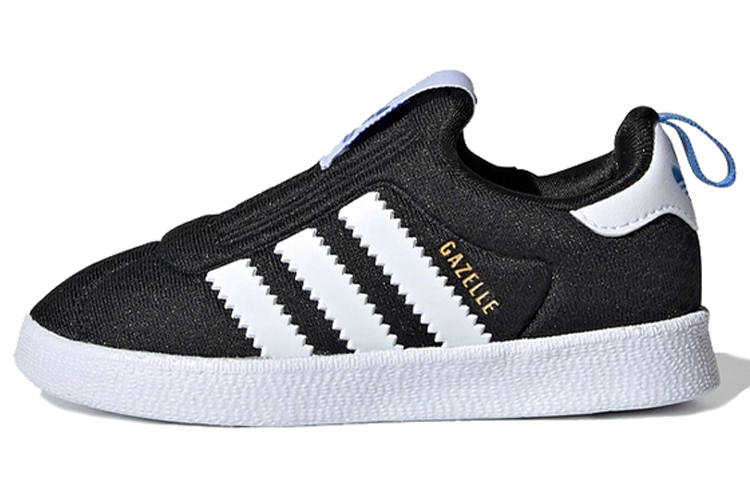 Adidas Originals Gazelle Low top Toddler Shoes Black White Blue Infant And Toddler