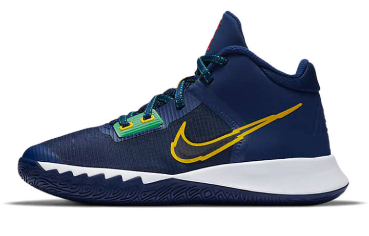 Nike Nike Flytrap 4 Kyrie Mid top Performance Basketball Shoes Marine Blue International Version Unisex